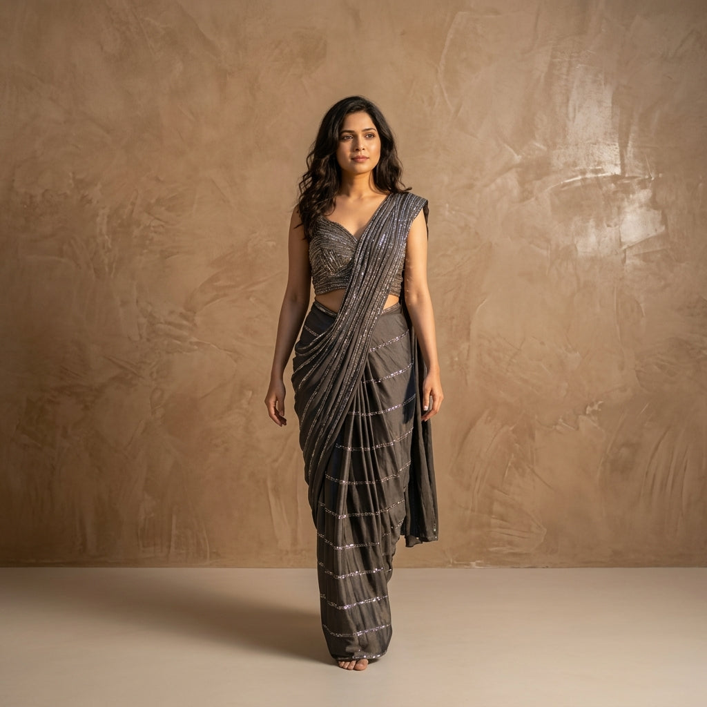 Dhruvi Saree Gown