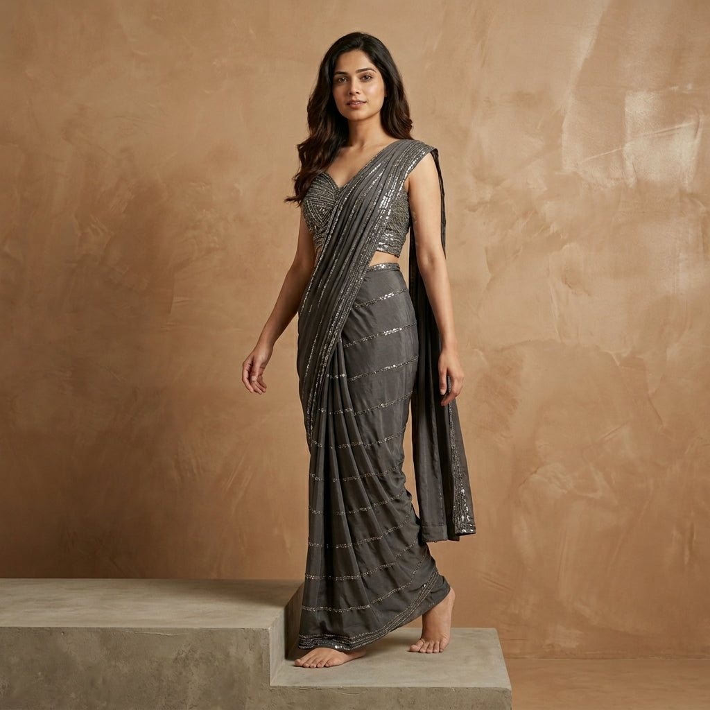 Dhruvi Saree Gown